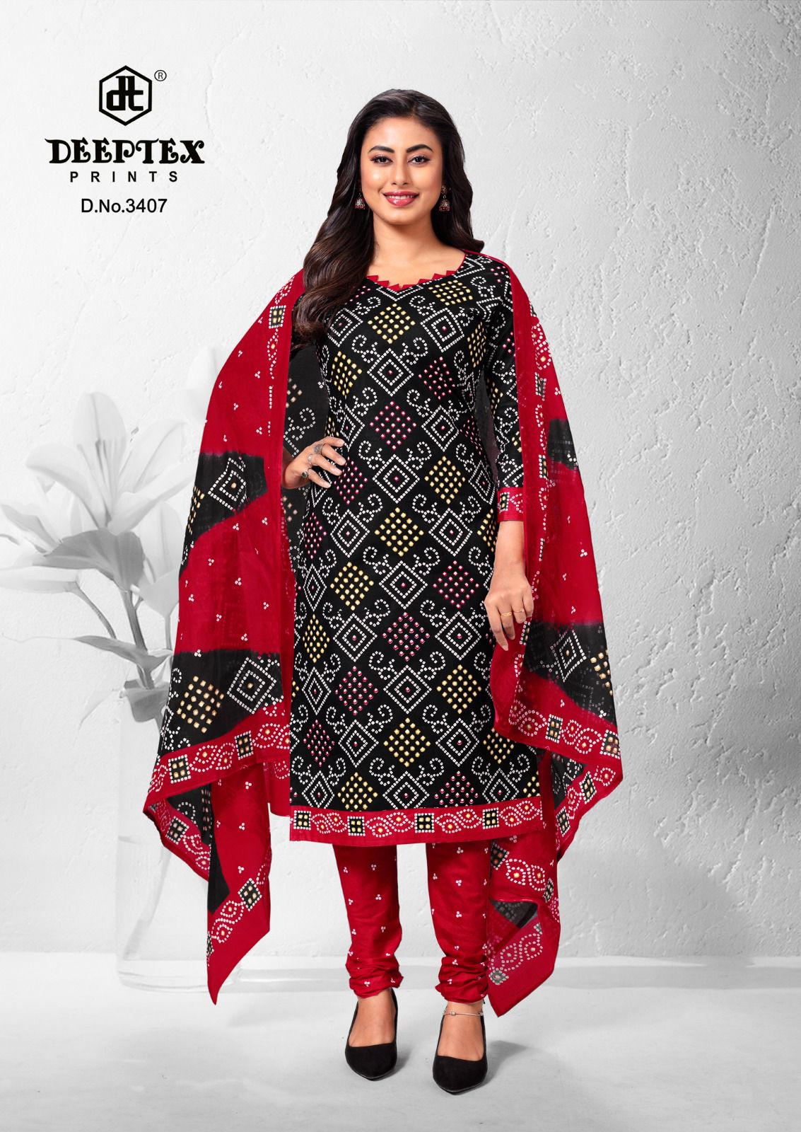 Deeptex Prints Classic Chunaris Vol 34 Cotton Printed Suits Wholesaler In Jetpur - jilaniwholesalesuit