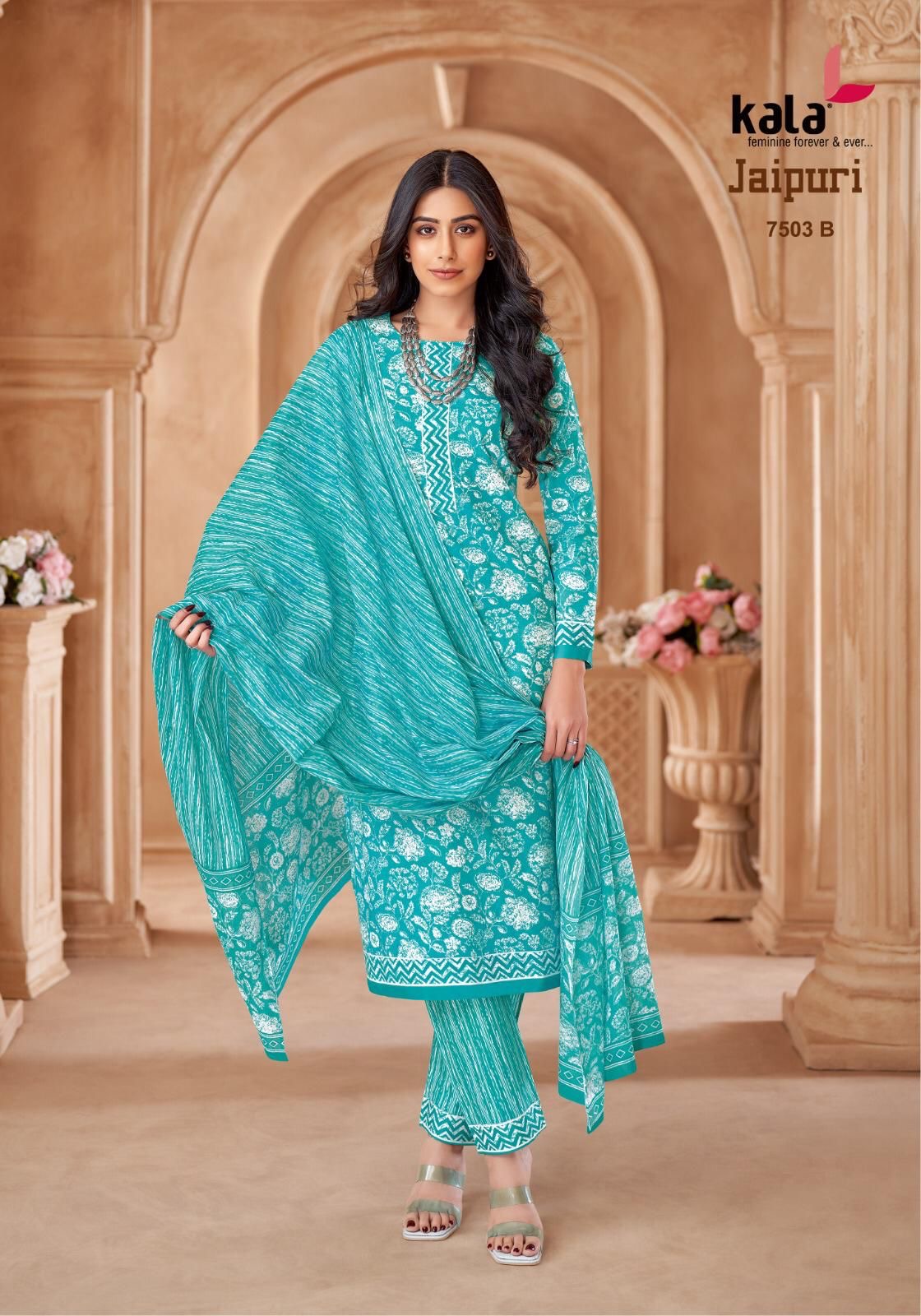 Kala jaipuri vol 7 cotton printed dress material wholesale jetpur - jilaniwholesalesuit