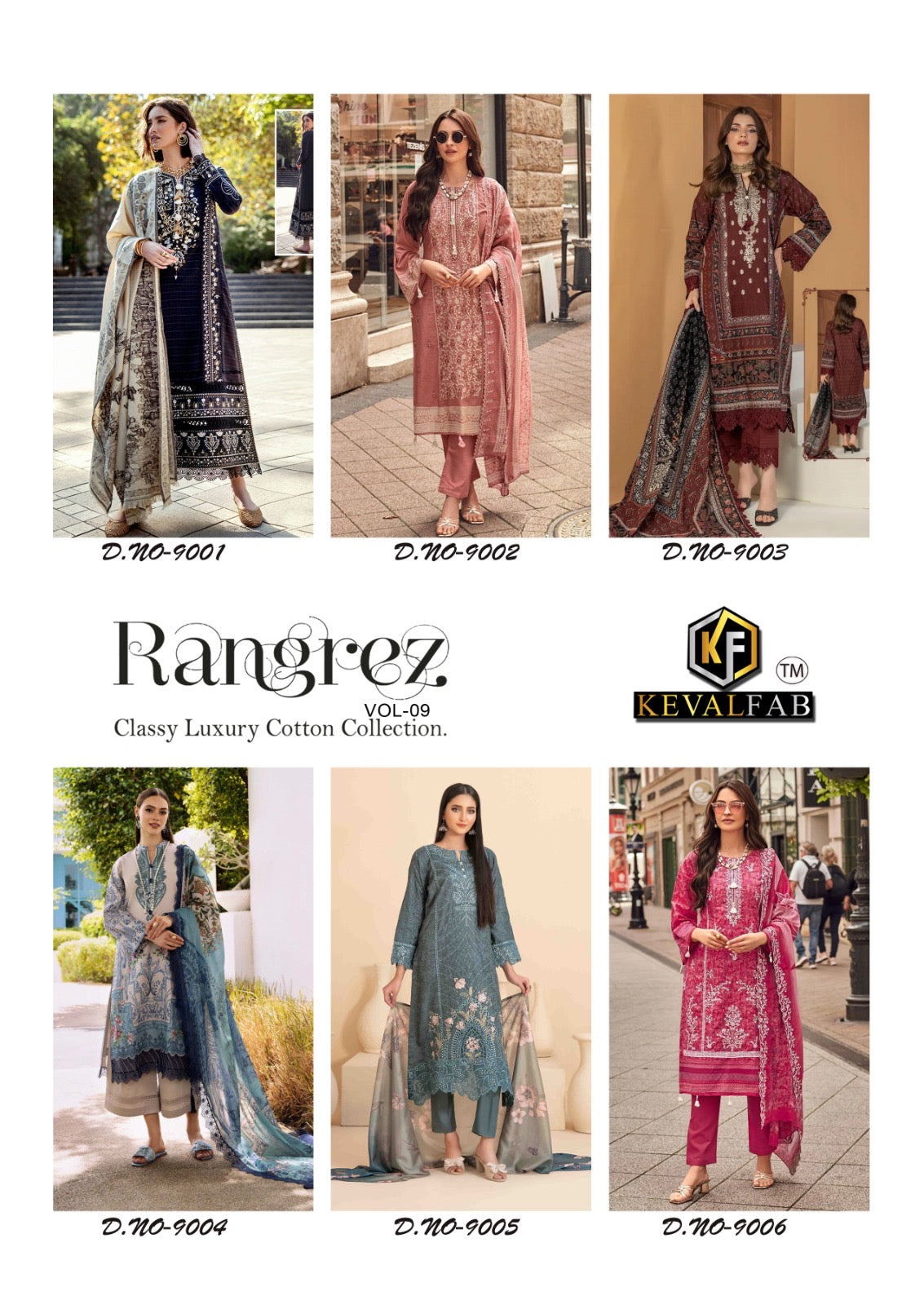 Keval fab Rangrez vol 9 low range Pakistani dress material wholesale