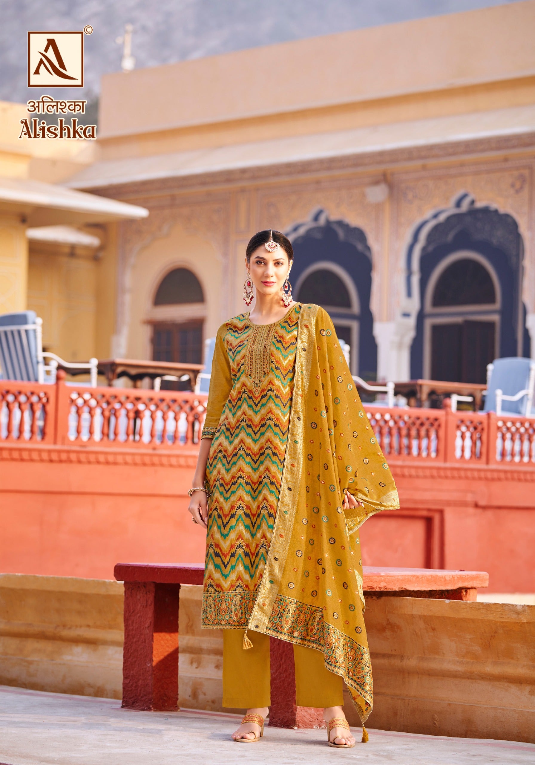 Alok Suit alishka Jacquard With Swarovski work salwar Suit wholesaler in surat