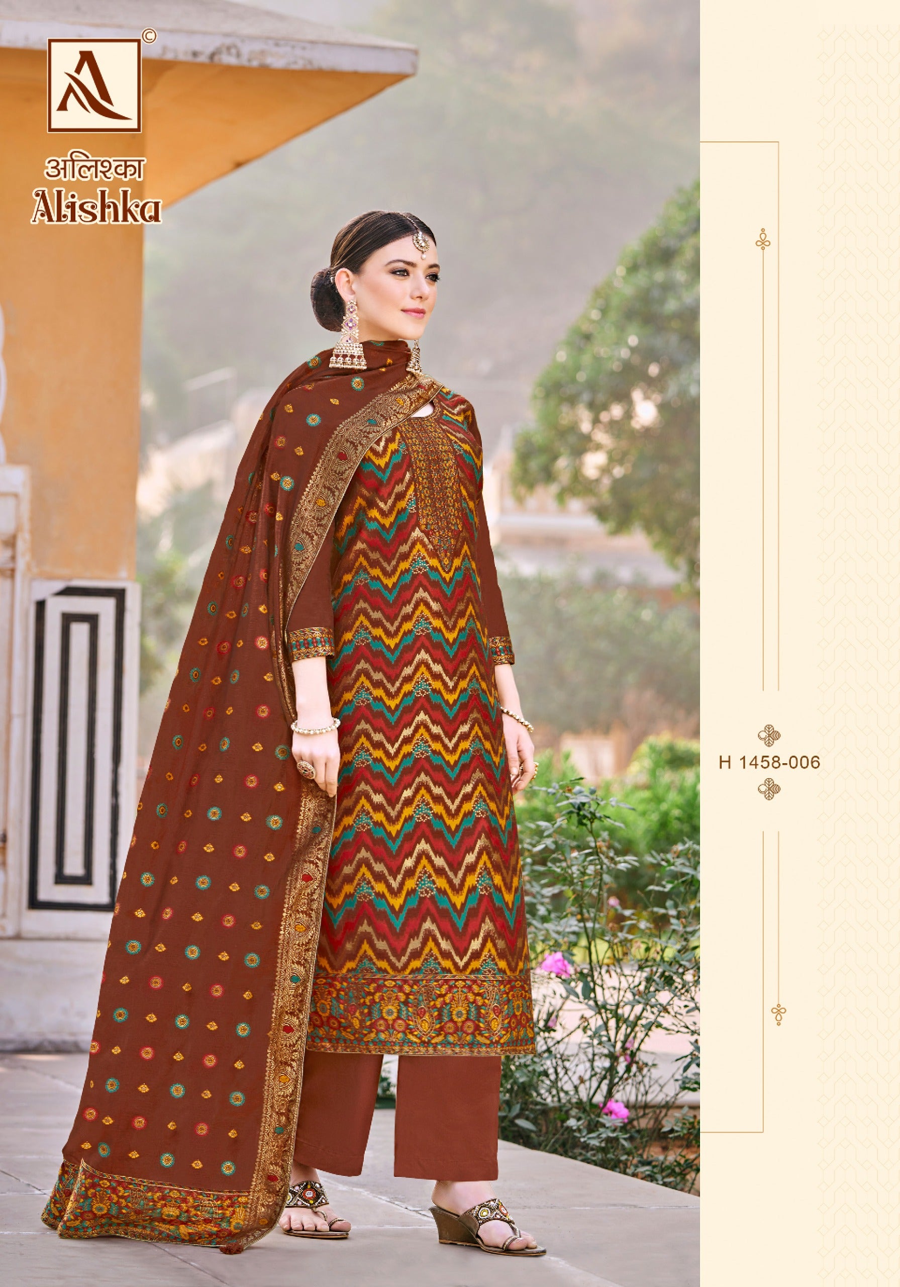 Alok Suit alishka Jacquard With Swarovski work salwar Suit wholesaler in surat