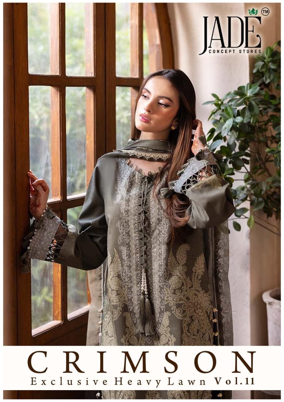 Jade crimson vol 11 Pakistani dress material at wholesale rate