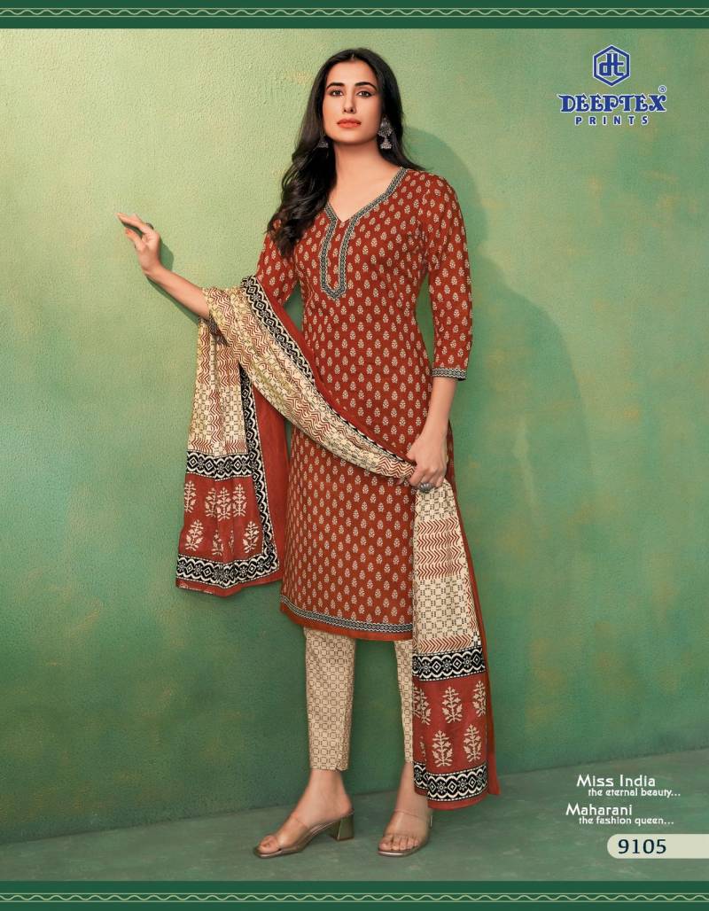 Deeptex Prints Miss India Vol 91 Cotton Dress Material Wholesaler In Jetpur - jilaniwholesalesuit