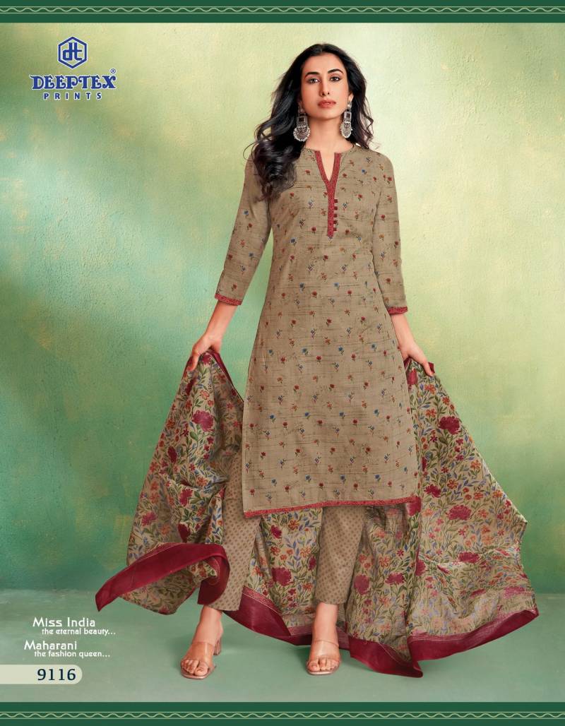 Deeptex Prints Miss India Vol 91 Cotton Dress Material Wholesaler In Jetpur - jilaniwholesalesuit