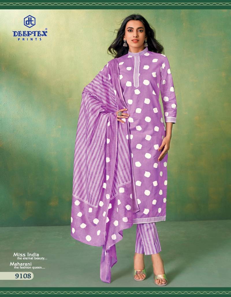 Deeptex Prints Miss India Vol 91 Cotton Dress Material Wholesaler In Jetpur - jilaniwholesalesuit