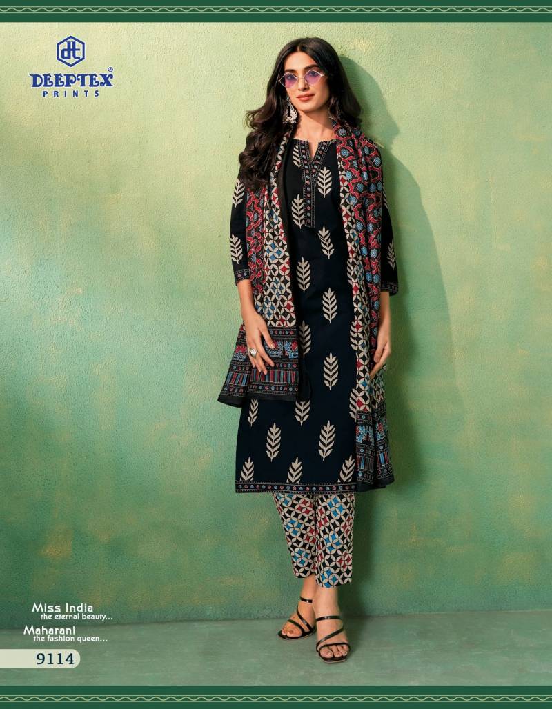 Deeptex Prints Miss India Vol 91 Cotton Dress Material Wholesaler In Jetpur - jilaniwholesalesuit