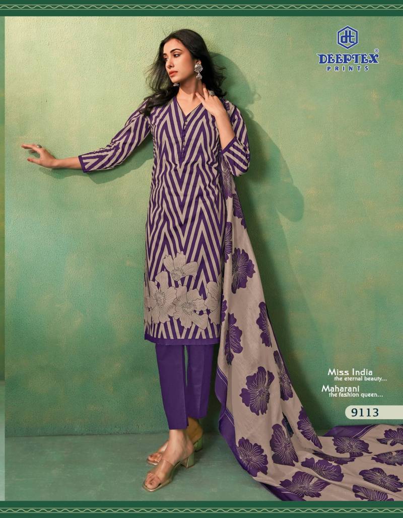 Deeptex Prints Miss India Vol 91 Cotton Dress Material Wholesaler In Jetpur - jilaniwholesalesuit