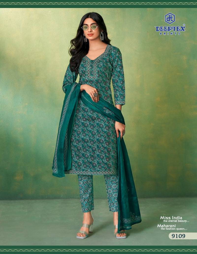 Deeptex Prints Miss India Vol 91 Cotton Dress Material Wholesaler In Jetpur - jilaniwholesalesuit